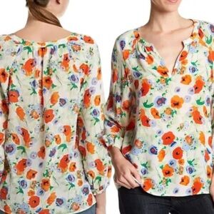 Joie Silk Floral Blouse Small